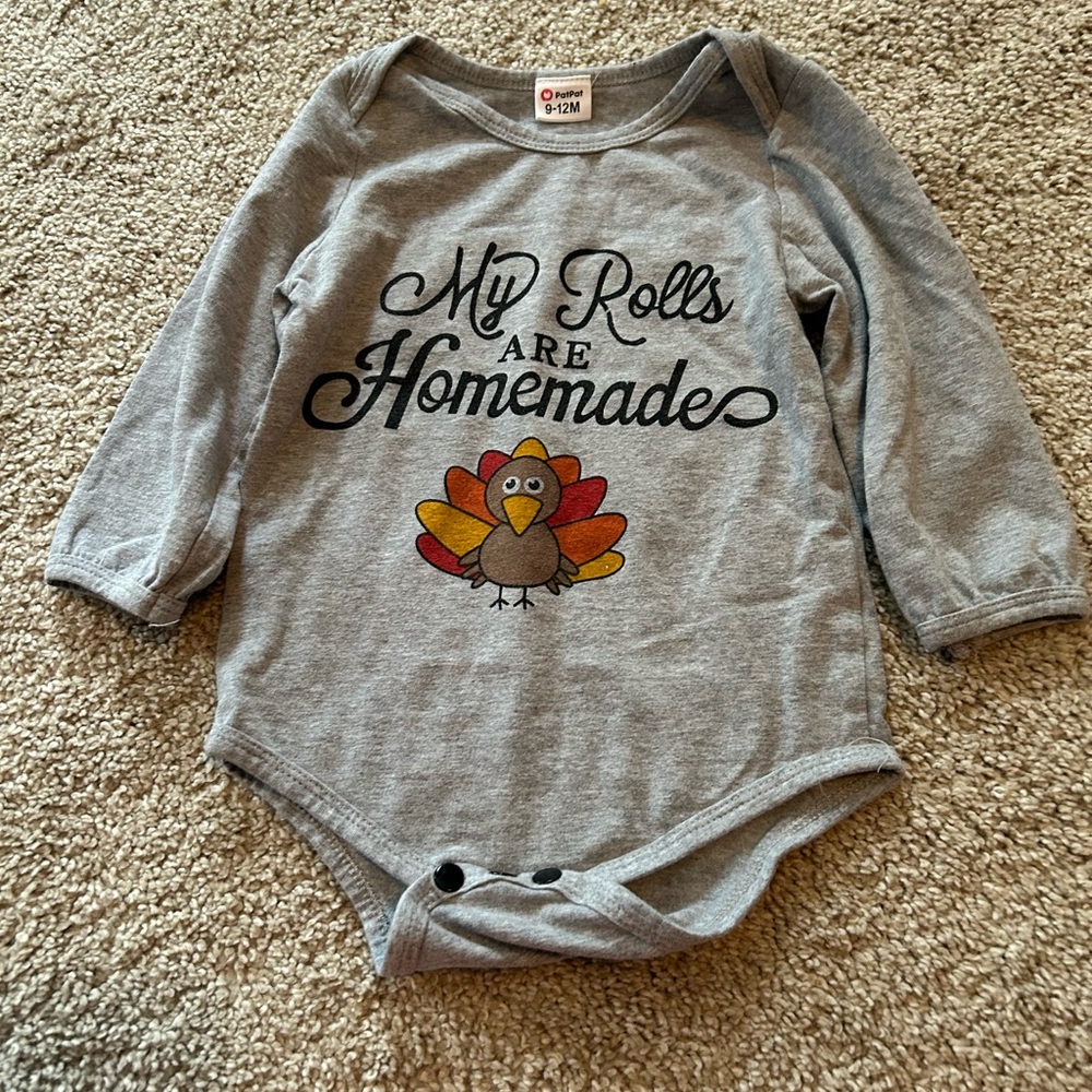 Pat Pat 9-12 Month Thanksgiving Onesie